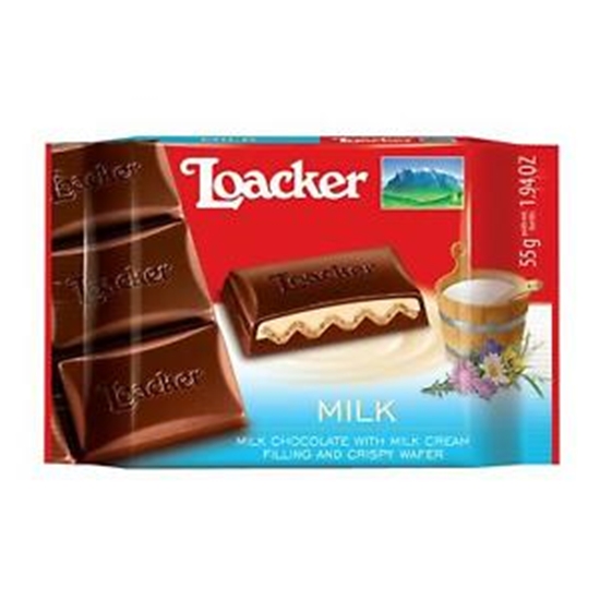 Picture of LOACKER MILK CREME CHOC BAR 54GR